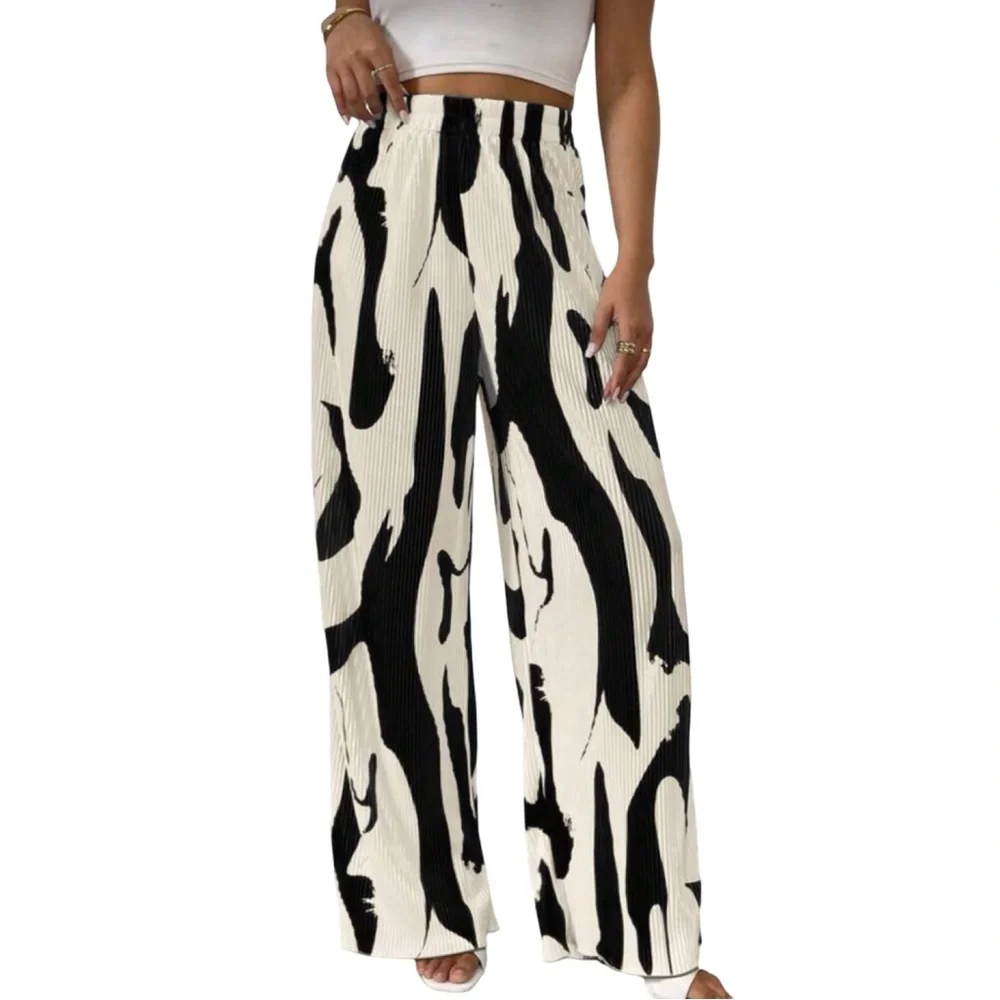 NWOT SHEIN Geometric Printed Wide Leg Pants